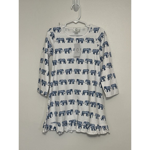 The Proper Peony Other - The Proper Peony Elephant Print Ruffle Hem Pima Cotton Dress 4T NEW